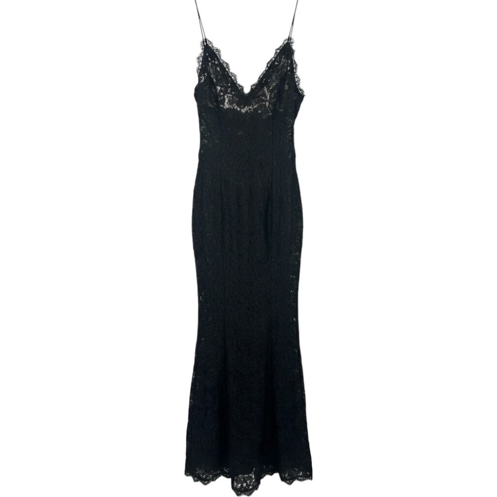 Rebecca Vallance Dixie Black Lace Maxi Gown Sample New w/ Tags